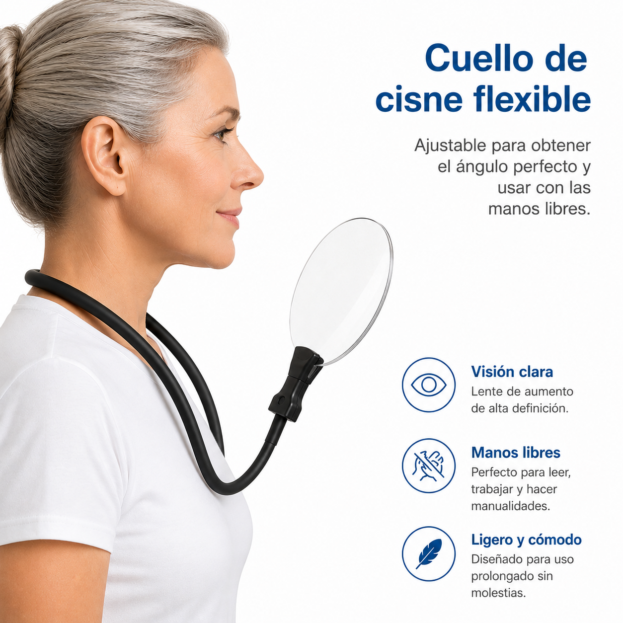 Lupa Colgante de Aumento 5X – Manos Libres para una Visión Más Clara